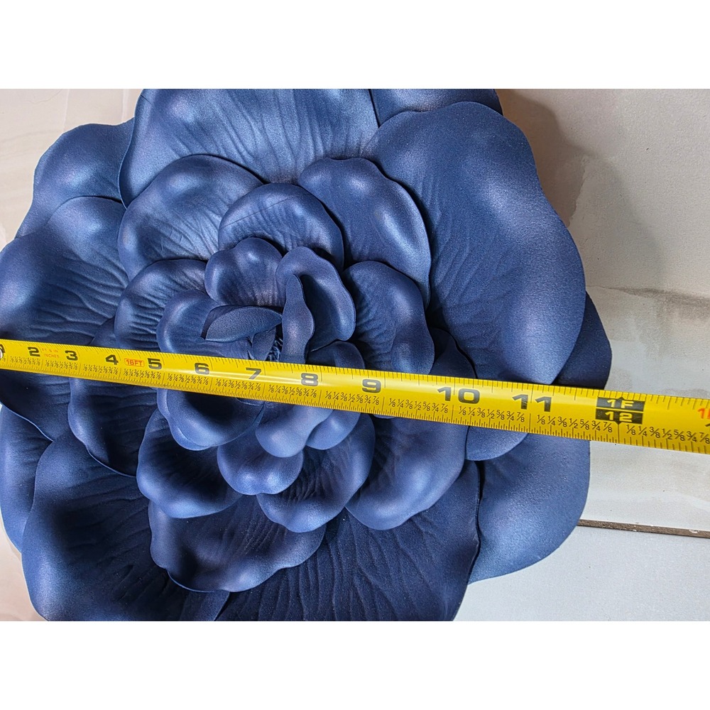 Hobby Lobby Navy Blue Foam Wall Flowers Set of 2 Large Rose Decor 510150 537630 - Picture 7 of 11